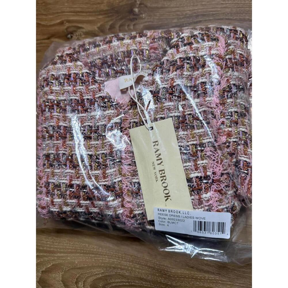 NWT! Ramy Brook Reese Dress in Blush Multi Size 4 - Picture 6 of 6